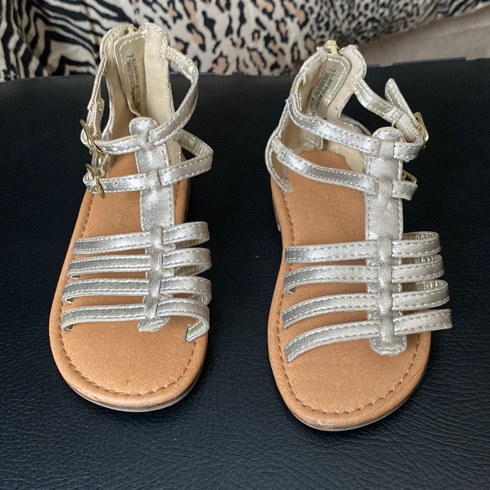 Gold ankle sandals